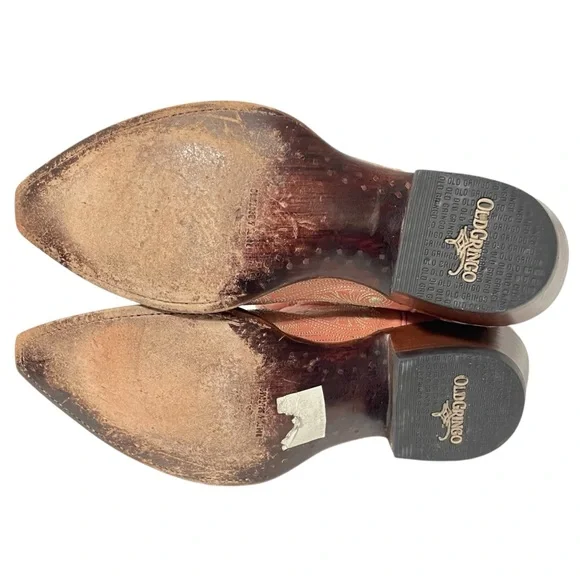 Old Gringo Boots Pink Embroidered Flowers Womens 8 Cowgirl Bride Princess Barbie - Picture 6 of 8